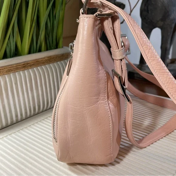 Perlina New York Pink Leather Shoulder Bag - Picture 5 of 16